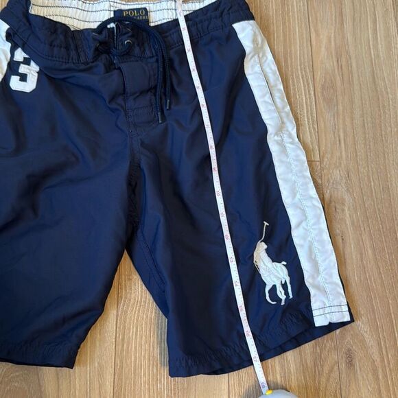 boys polo ralph lauren blue and white #3 swim trunk size small (8) - Picture 7 of 10